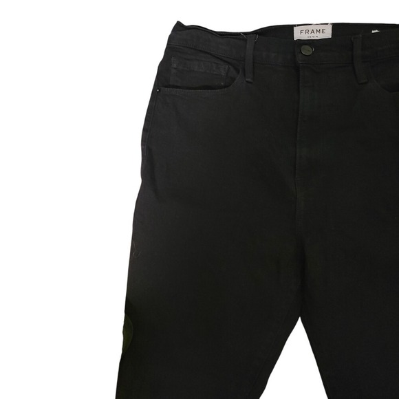 FRAME Ali High Rise Skinny Jeans Nior Black Denim Stretch Womens 31/12 NWOT - Picture 4 of 6